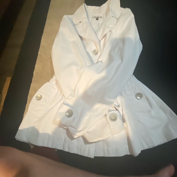 High Fashion Giacca White  Waist length trench coat - Picture 9 of 9